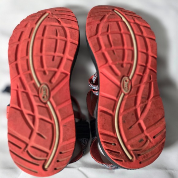 Chaco ZX2 Classic Women's Sandals Size 8 Aztec Comfort Coral Blue Pattern - Picture 9 of 10